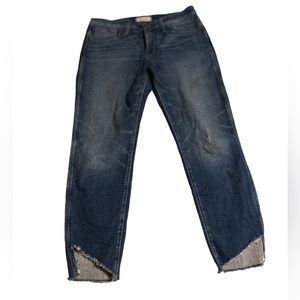 Women's Madewell Blue  10" High-Rise Skinny Blue Jeans Size 31 Worn Bottom Look